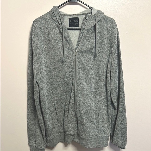 Figs Other - FIGS Scrubs Mens Gray Full Zip Hoodie Heathcare Doctor Nurse Healthcare Large